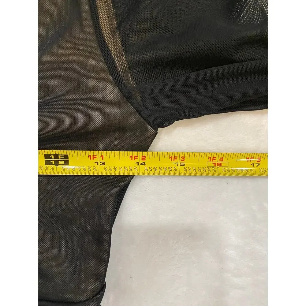 Bp Black Long Sleeve Mesh Mini Dress size XSMALL - 23 - Picture 9 of 11